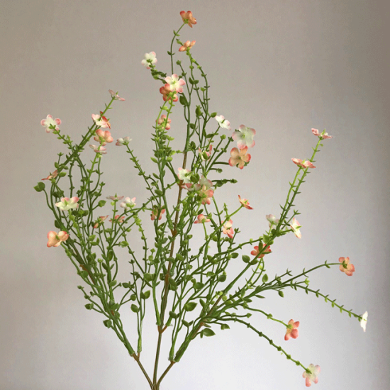 Artificial Wild Flowers Spray Peach 76cm Artificial Flowers